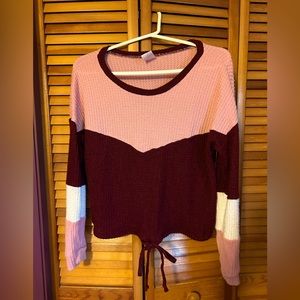 No boundaries pink sweater
